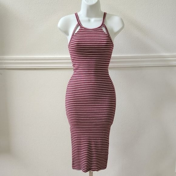 New Look Striped Midi Tank Dress size Small - Picture 1 of 6